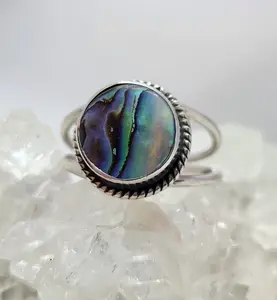 Abalone in Sterling Silver Ring