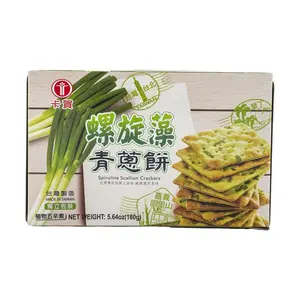 Kahe Spirulina Chives Crackers 160g - Healthy & Delicious Snack for All Ages