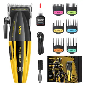 VGR 285 Fresh Fade Hair Clippers for Men, 9000RPM Professional Barber Clippers for Hair Cutting, Cordless Small Hair Trimmer Lightweight Versatile Barber Kit with LED Display