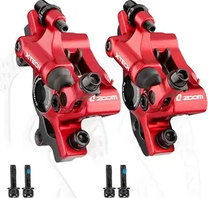 Zoom Hydraulic Disc Brake Calipers: HB-100 MTB Bike Disc Brakes Front & Rear Caliper Set for Mountain, Road Bicycle and E-Bike brakes