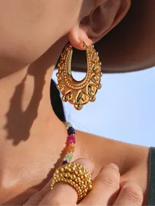 Women's 50mm Creole Earrings, Elegant Large Oval Gold Design, Perfect Gift for Mom Wife Girlfriend, Trendy Jewelry, Fashion Jewelry Accessory