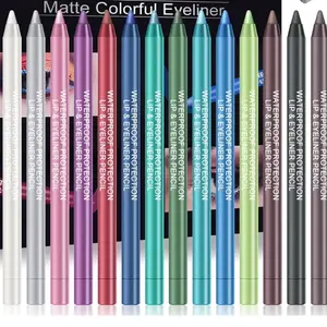 Kyda Vibrant Waterproof Colored Eyeliner & Lip Liner Pencils Set for Long-Lasting Makeup with Great Pigment