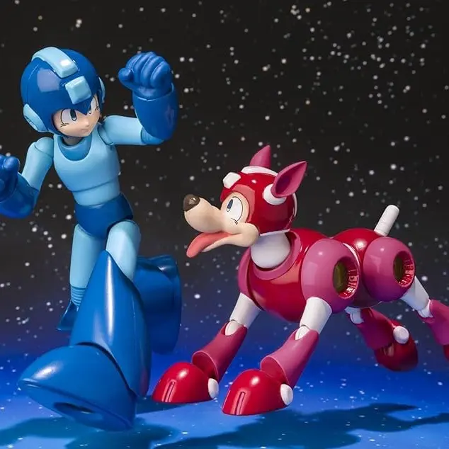 Bandai D Arts X Megaman Rockman Mega Man Game Action Figure with Rush Red Dog Mecha