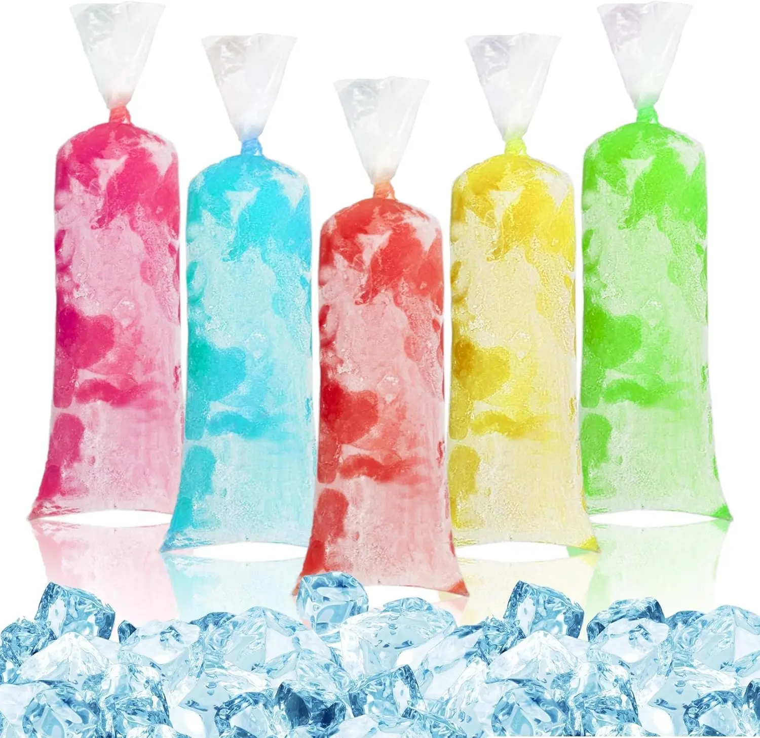100 Single-Use Versatile Plastic Bags (4x12 in) - Kitchen Utensil Wrappers, Homemade Ice Cream/Yogurt Smoothie Moulds, Mexican Bolis de Hielo Freezing Tools, Yogurt Smoothies