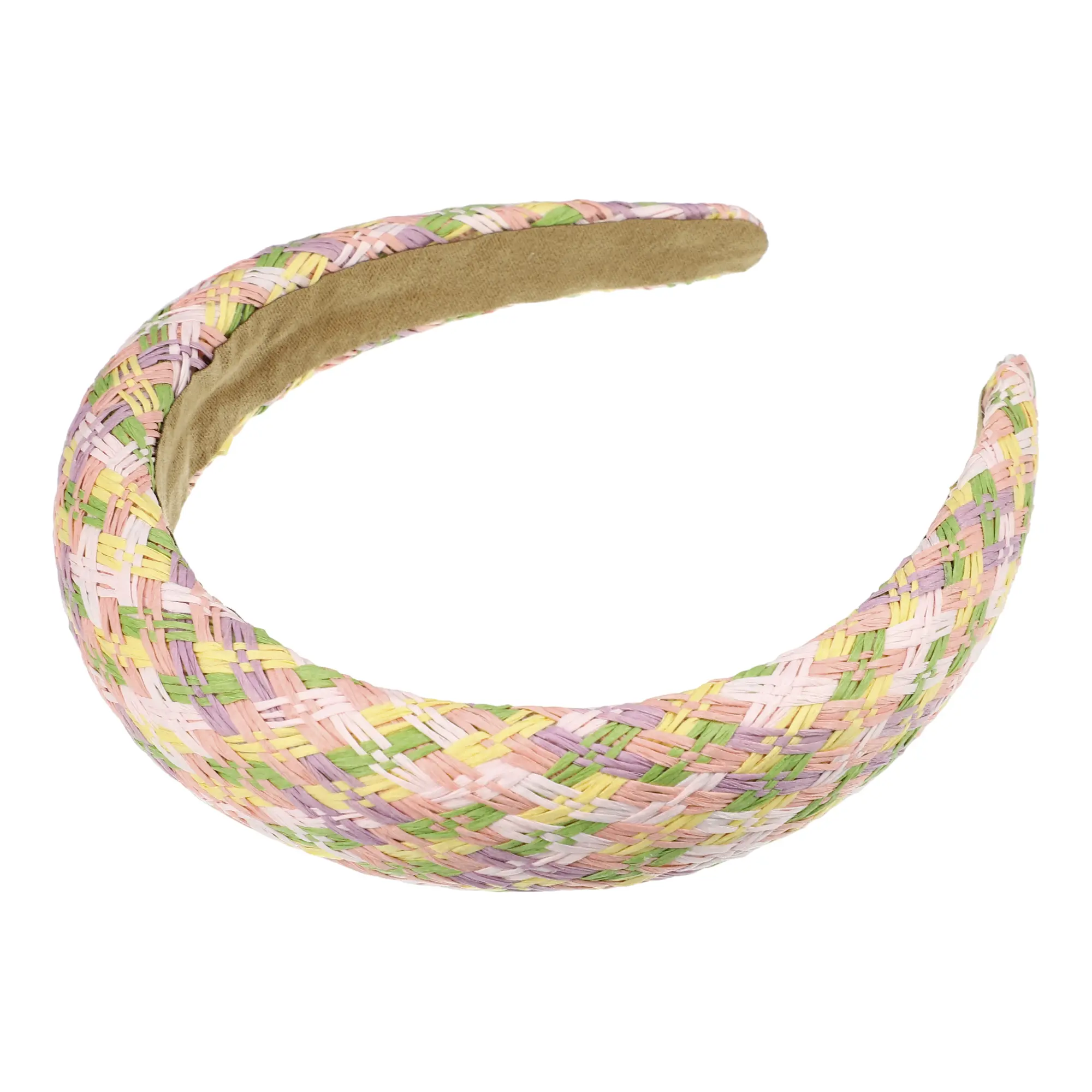 Unique Bargains 1 Pc Elegant Foam Raffia Straw Headband for Women for Girls 5.91"x1.18"