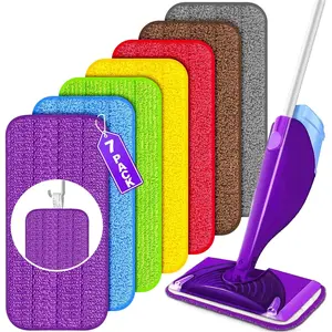 Reusable Mop Pads for Swiffer WetJet, Wet Pads Refills for 12'' Spray Mop, Microfiber Refill Machine Washable Up to 100+ Floor Cleaning for All Kinds of Floor Types, 7 Pack