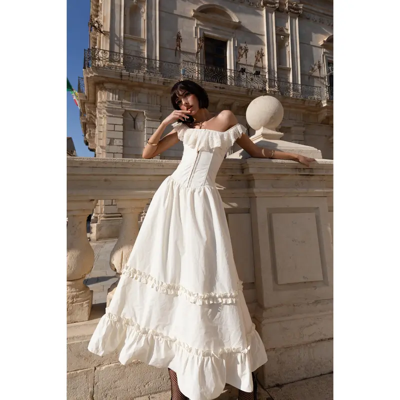 green emerald velvet dress House Of CB Seren Dress Vintage Cream main image 0