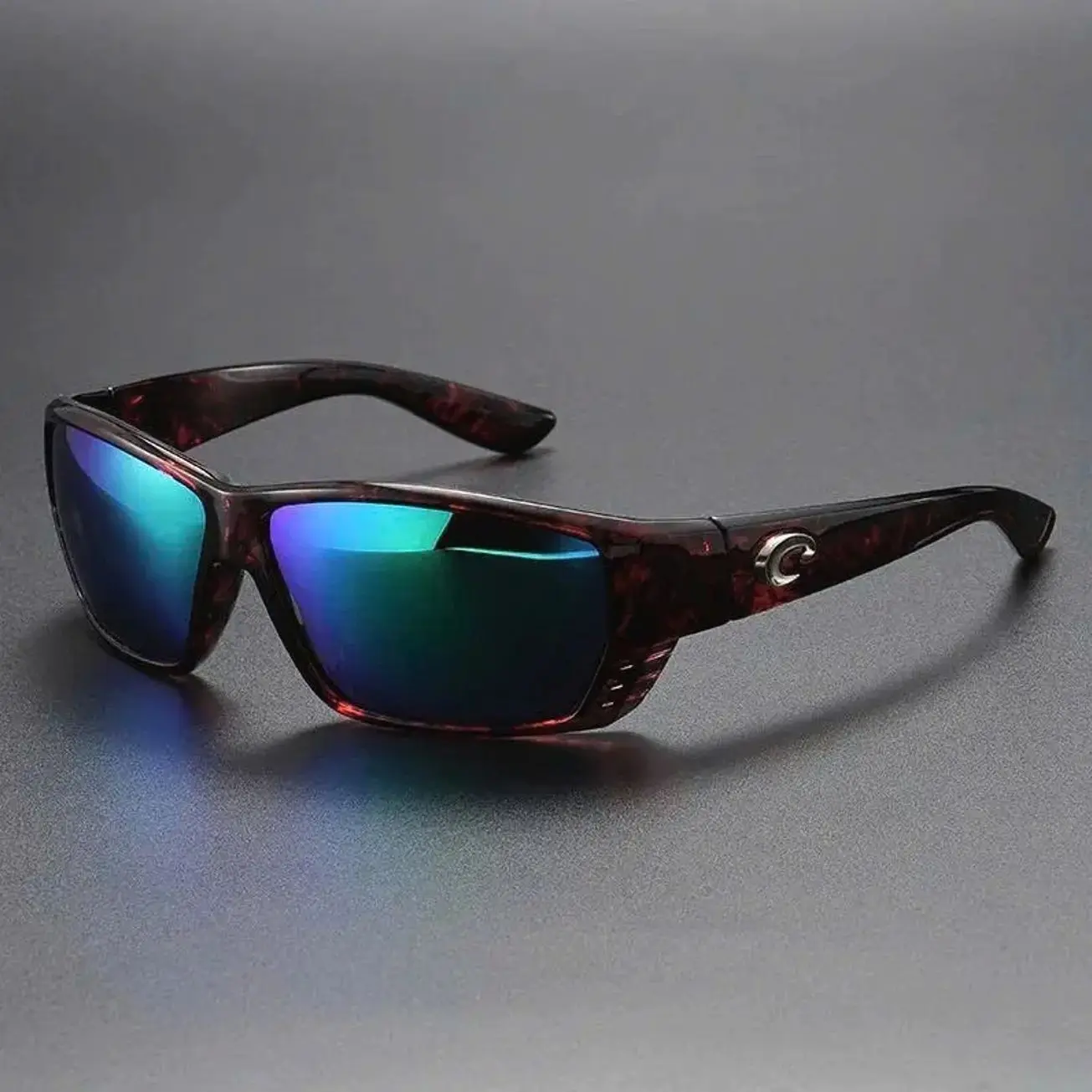 Costa Del Mar Tuna Alley Matte Black Frame/Grey Polarized Lenses 580P, COSTA Polarized Sunglasses Fashion Cycling Running Sun Glasses Unisex Outdoor Sport Polarized Goggles BRW