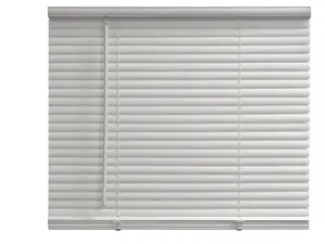 White Cordless Vinyl Light Filtering Blinds - 1 Inch Width x 64 Inch Length