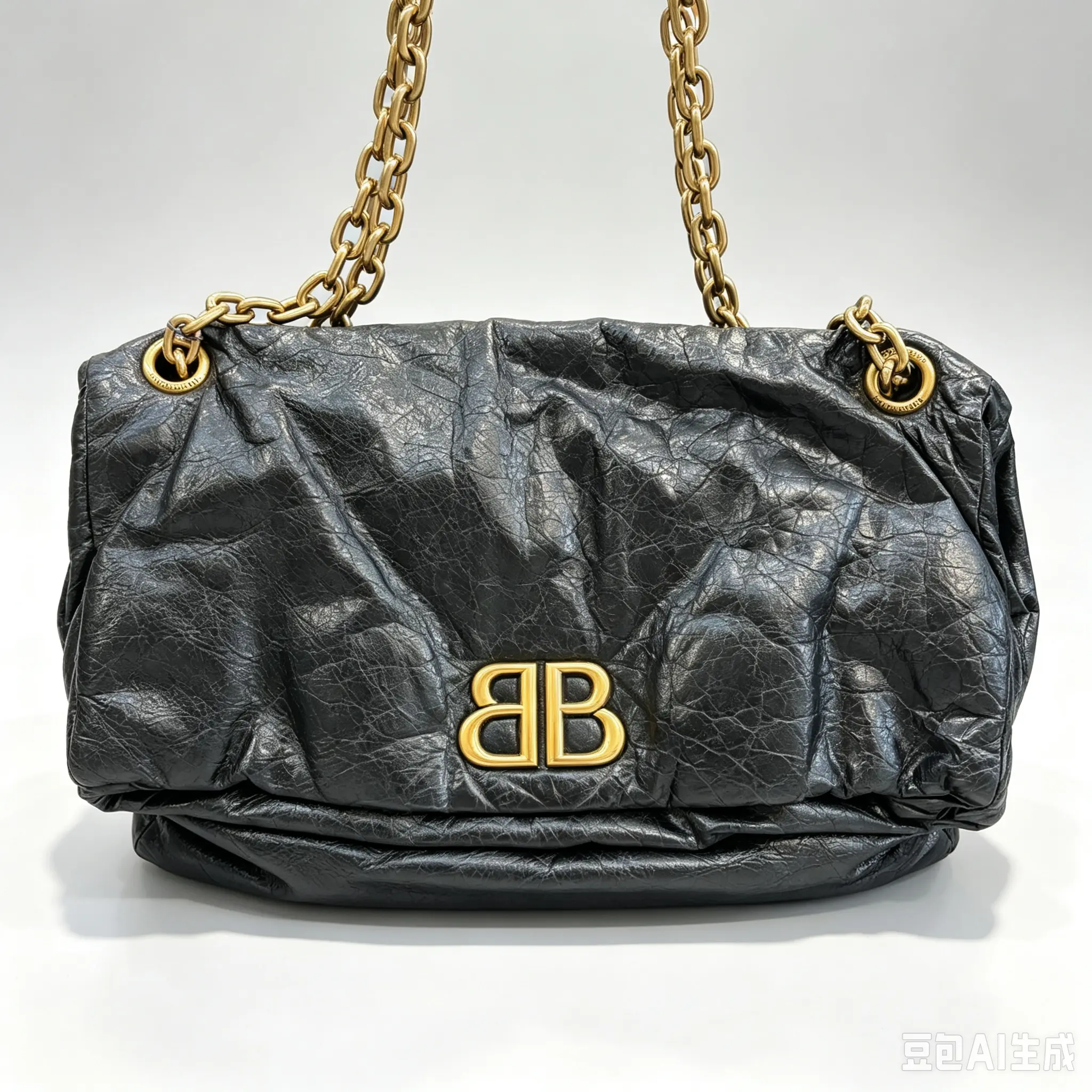 Pre-owned Balenciaga Medium Black Monaco Shoulder Bag