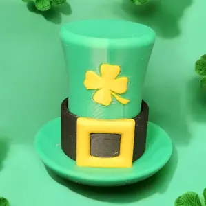 3d Printed St Patrick's Day Fidget Clicker Keychain