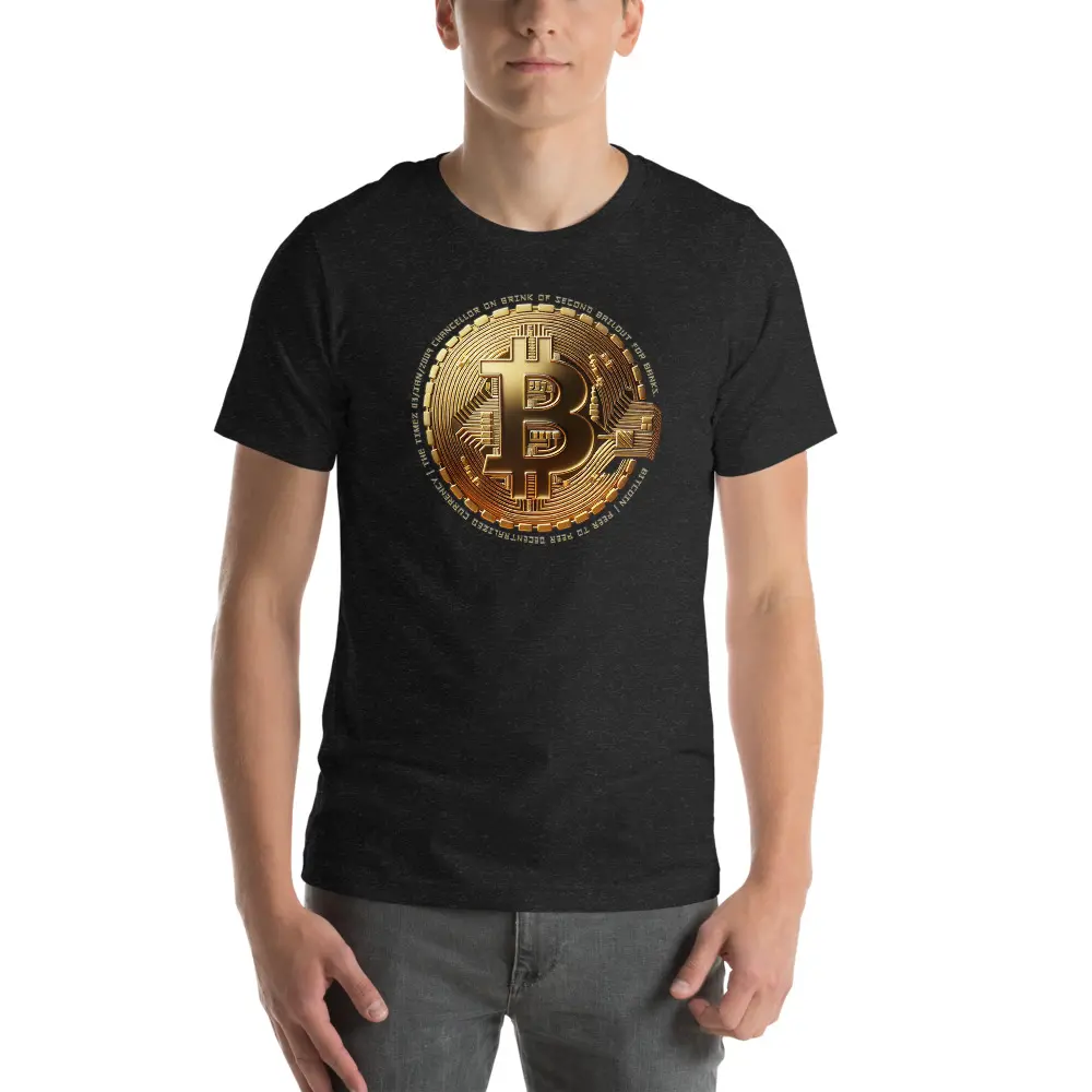 Bitcoin Decentralized T-Shirt Cotton Fabric Menswear Soft Top Tshirt