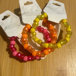Rainbow colored bracelets