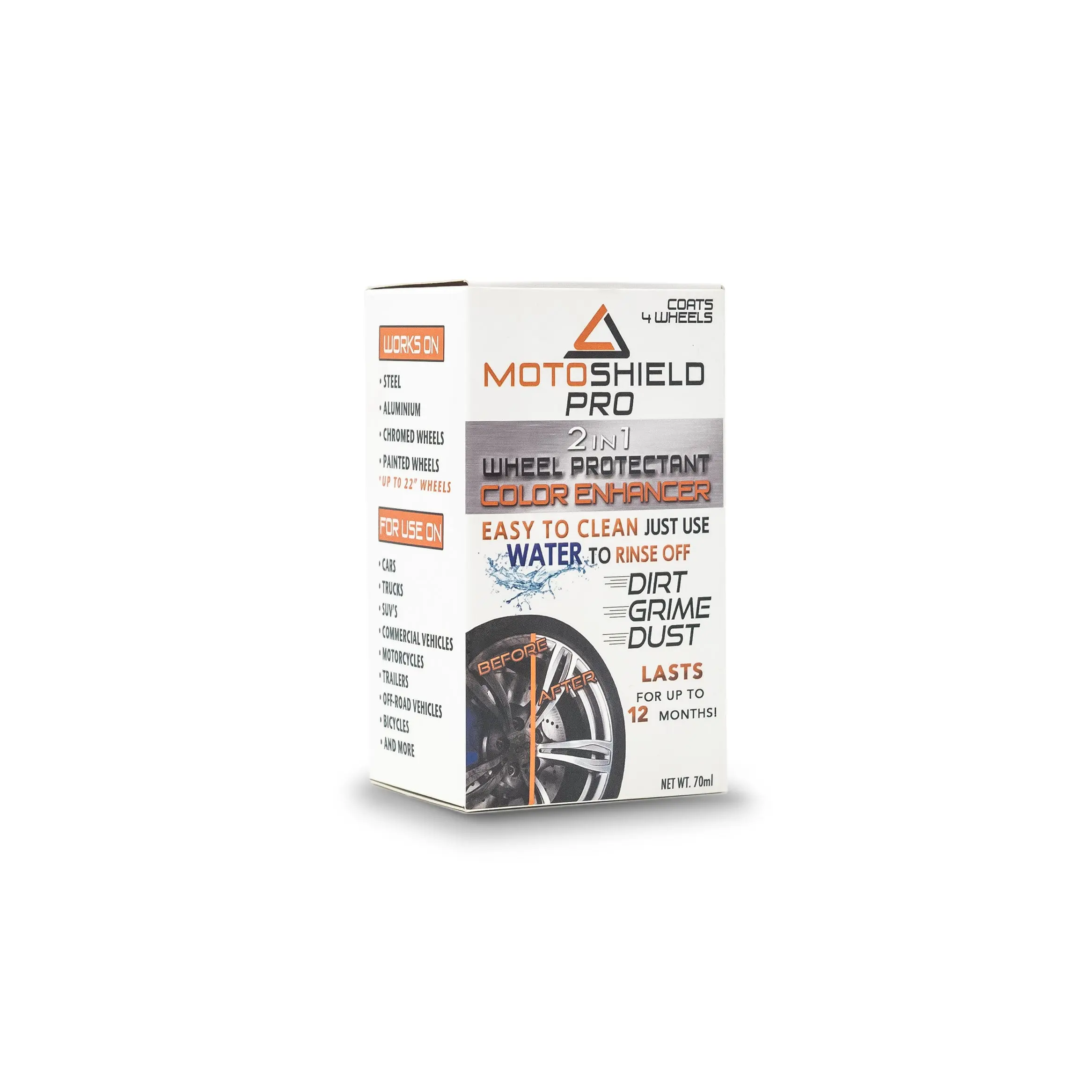 9H Ceramic Wheel Protectant Kit, 20 mL Eco-Friendly Ceramic Coat, Dirt Repellent Alloy Wheel Tyre Care Product