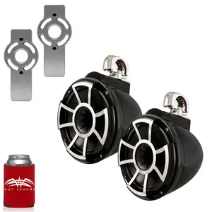 Wet Sounds for Mastercraft 2007 & Up - REV10 10" Black Swivel Tower Speakers & Mastercraft Tower Adapters