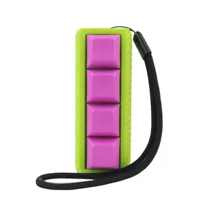 Green Cylinder Picky Party Clicky Keychain Textured Base you customize Tactile Switch