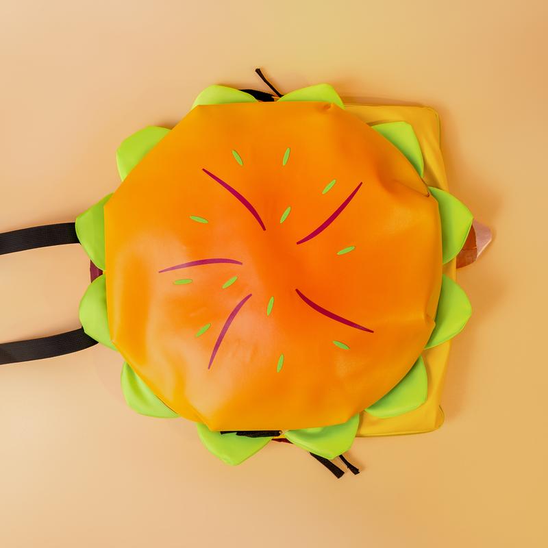 Large leisure Fashionable Novelty Hamburger Design Backpack, Cute Volume Backpack with Adjustable Strap For Daily Used, Cute Student School Book Bag