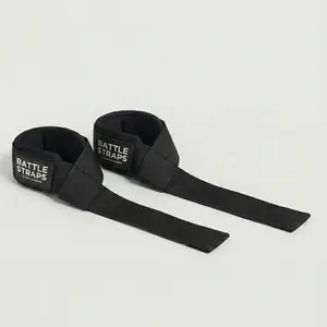 Battle Bunker Lifting Straps 18" Length, 2 Straps per Pack for Powerlifting, Bodybuilding, and Hybrid Fitness - Premium Padded Design