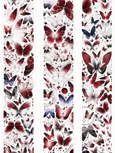 Floral/butterfly theme 22 loops studio original design journaling PET stickers tape rolls