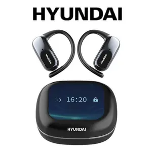 HYUNDAI OpenAir Ultra  Intelligent Earphones, Full-Color Touch Display Bluetooth Earbuds ，Dynamic Stereo Sound Earbuds with ENC Call Noise Canceling Mic