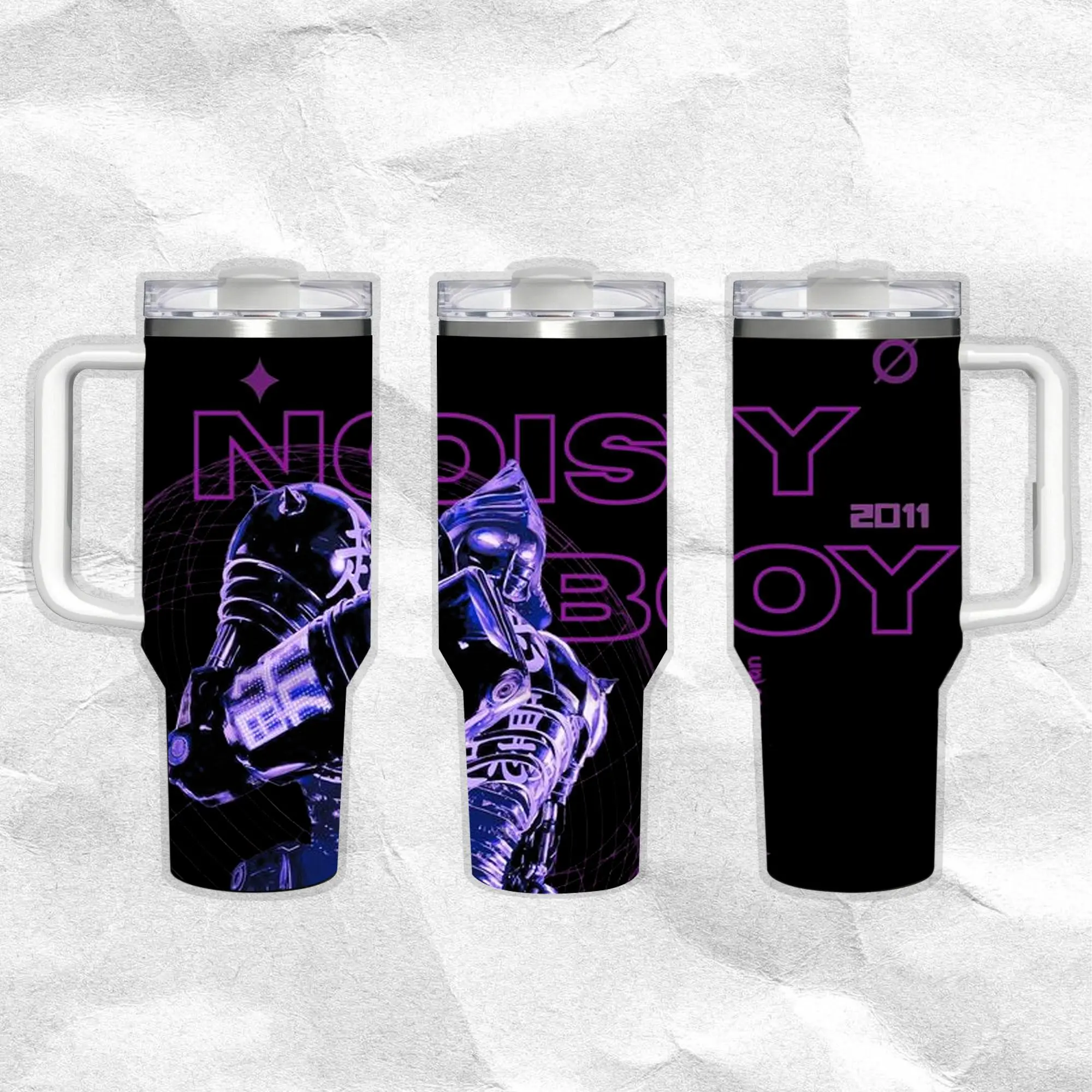 40oz Car Insulated Cup White