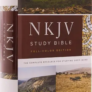 NKJV Study Bible, Hardcover, Burgundy, Full-Color, Comfort Print: The Complete Resource for Studying God’s Word