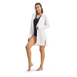 YSENTO Women's Swimsuit Cover Ups UPF 50+ Sun Protection Long Jacket Lightweight SPF Hoodie Beach Cover Ups for Women