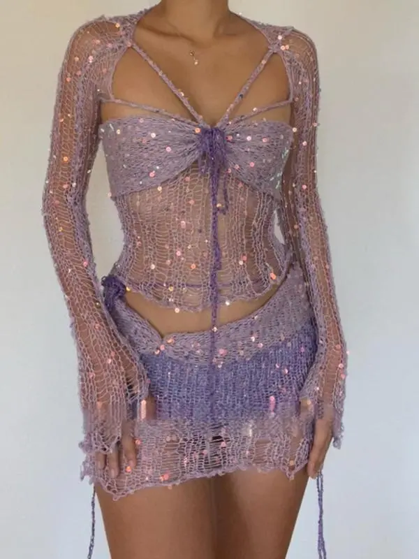 stormi sequin two piece sorelle - TikTok Shop