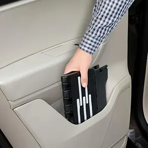 Durable 136.08 Kg Load-Bearing Portable Folding Step Stool, Anti-Slip Textured Surface, No Assembly Required, Plastic Material