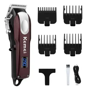 Professional Men's Hair Clipper, Cordless Hair Clipper with LED Display Screen, Hair Trimmer for Fathers and Friends, Rechargeable Cordless Clippers