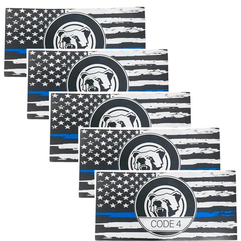 Thin Blue Line Flag Decal: Police Car Decal Thin Blue Line Flag Decal: Police Car Decal