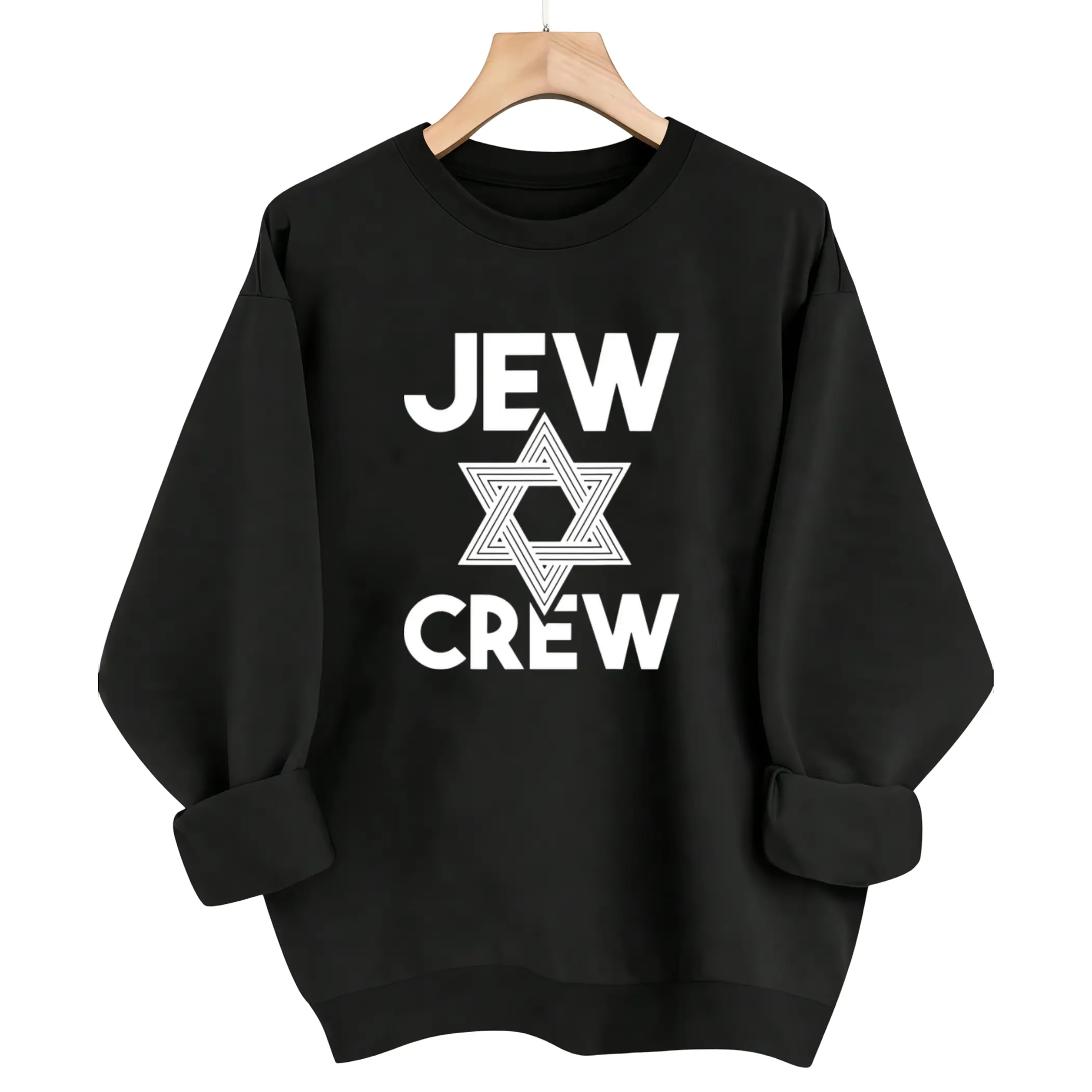 Long Sleeve Jewish Sweatshirt with Star of David – Hebrew Israelite Design for Proud Expression