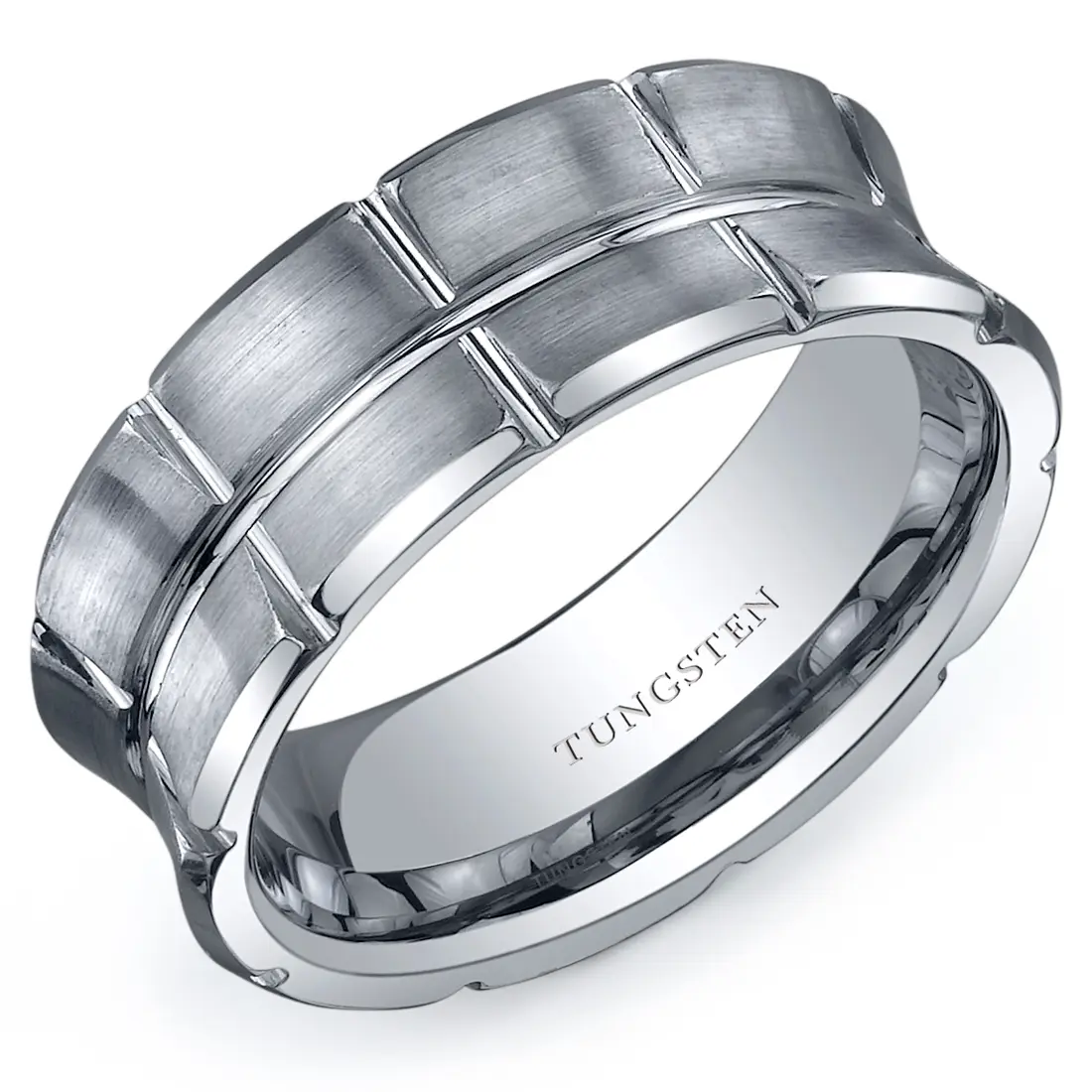 Tapering Sectional 8mm Unisex Tungsten Band Engagement Daily Birthday Anniversary Male Female