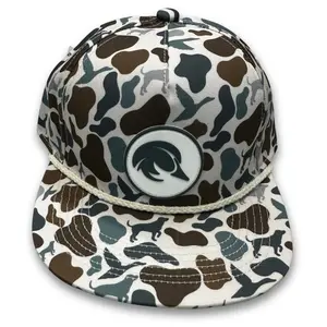 AIX Waterfowl Snapback Rope Hat Duck Head - Duck Camo