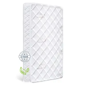 Premium Crib & Toddler Mattress,100% Knitted Fabric, Premium Fleece Surface-Hypoallergenic, 5" Thick Firm Soft Crib Mattress, Non-Toxic Fits Standard Cribs & Toddler Beds