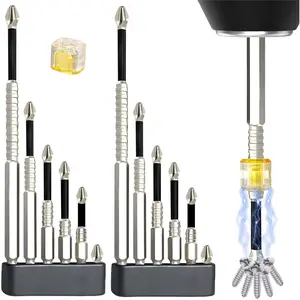 High-magnetic screwdriver bit set, 12-piece Magfixer new K5 impact-resistant anti-slip bits, magnetic screwdriver bits, electric screwdriver set, 25 50 65 70 90 150 mm (2 sets)