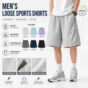 Men's Ice Feel Fabric Shorts with UPF 100 Sun Protection, Water Resistant Lightweight Everyday Shorts for Business Casual or Outdoor