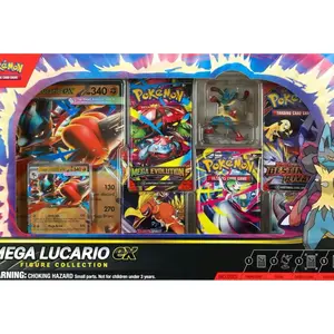 Pokemon Mega Lucario ex Figure Collection Box Trading Cards