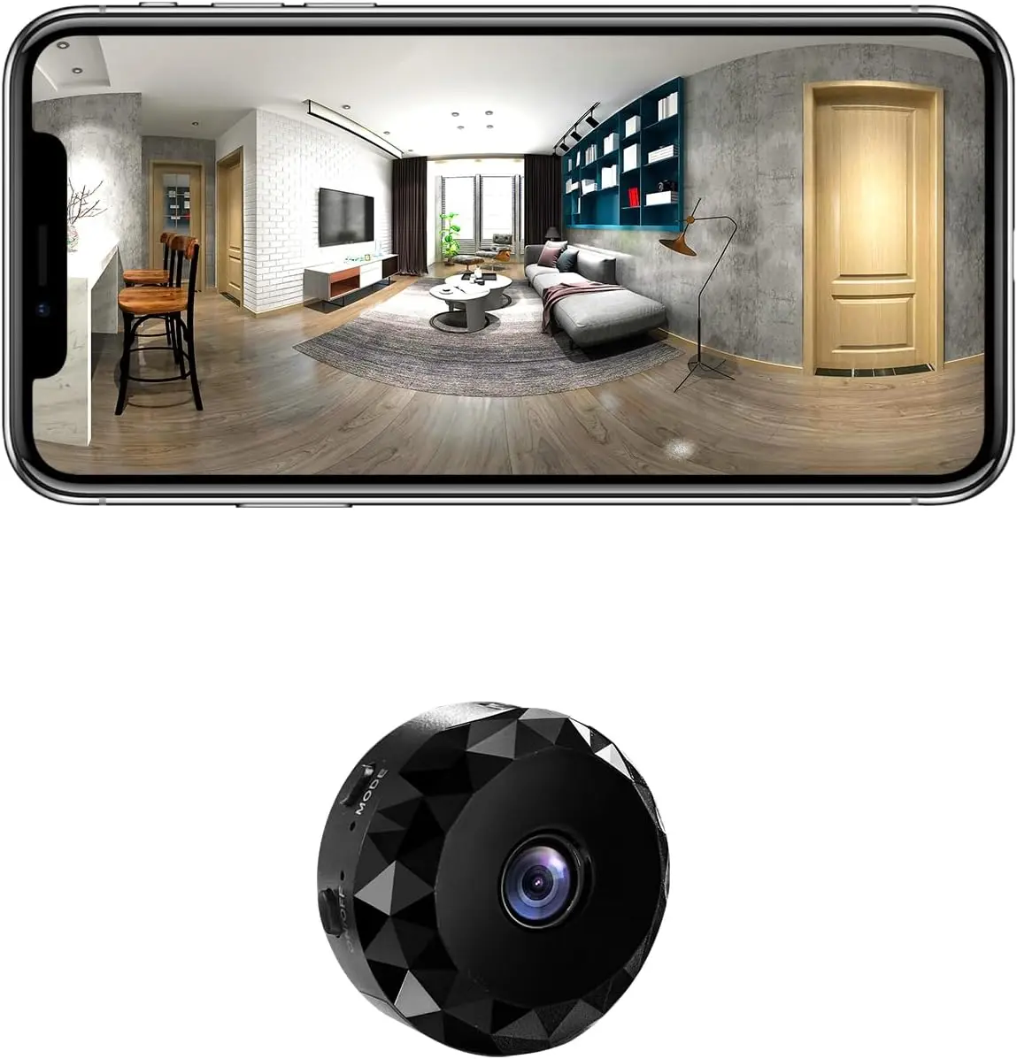 Hidden Camera 1080P WiFi Mini Wireless Home Security - Black Only Support 2.4G WiFi,Motion