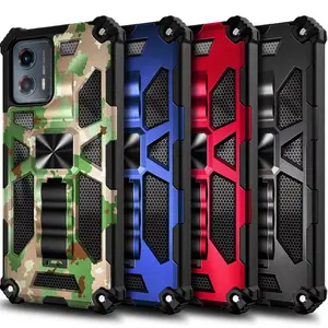 For Motorola Moto G 5G 2023 Case Full Body Kickstand Cover + Tempered Glass