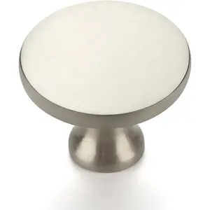 30 Pack 1-1/4 Inch Brushed Nickel Round Cabinet Knobs,Zinc Drawer Pulls, Cabinet Handles for Cupboard, Dresser, Closet and, Cabinet for Cabinets