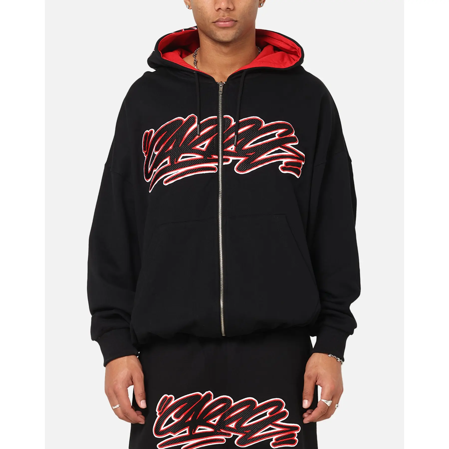 Carre Terrace Zip Hoodie Black