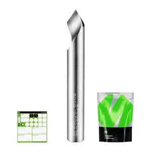 Chamfer Router Bits V  O Flute Spiral Router Bit 60  1/4 Inch Shank CNC Carbide V-bit for Engraving and Chamfering Lettering, Ideal for ,  and PVC