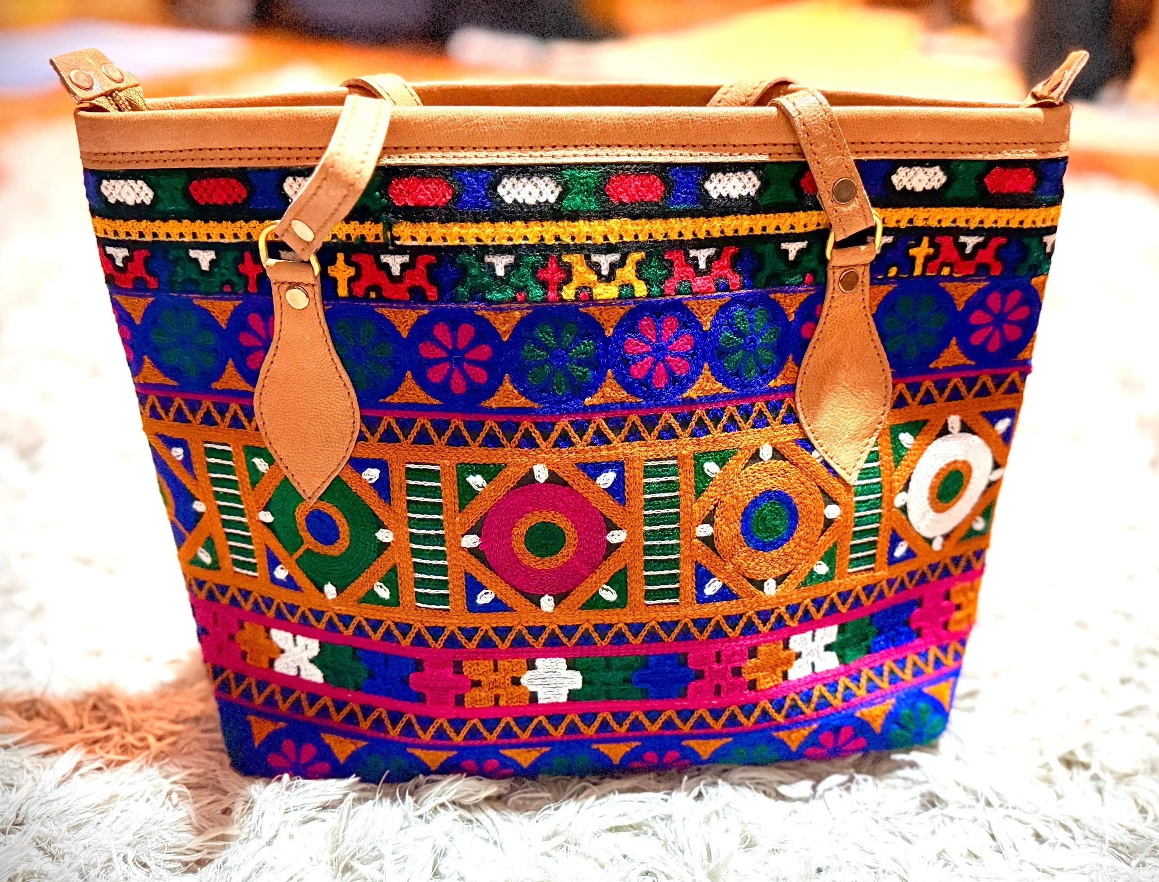 Women's Pure Afghan Leather Handcrafted Crossbody & Shoulder Bag, Crossbody Bag
