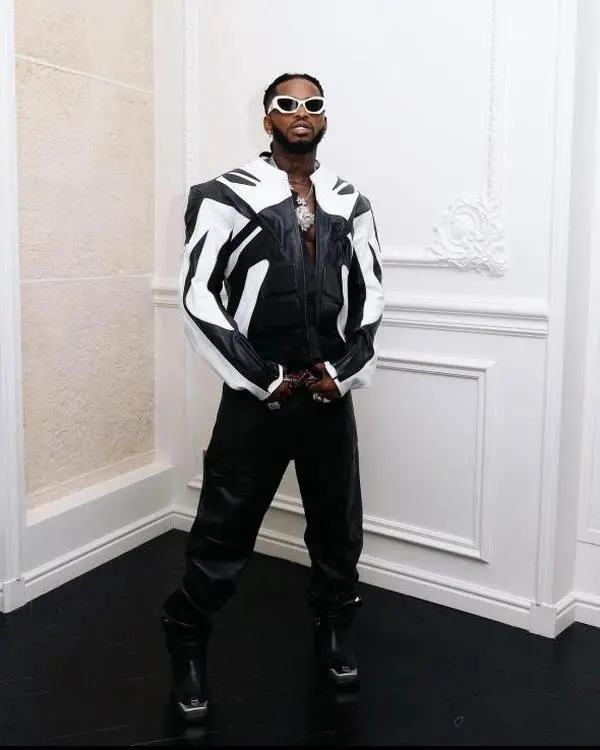 Mens P-Raven Leather Jacket - Slimfit Biker Coat with Zipper - Menswear