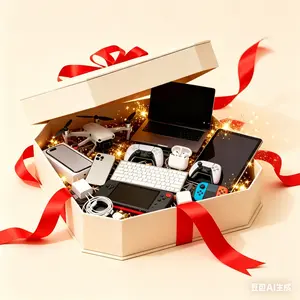 Surprise Blind Box Tech Mystery Package – Unbox a random Laptop, wireless earphones,Charger, Mechanical Keyboard & 3C Add-Ons