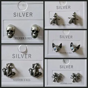 Oddities Sterling Silver Ear Studs