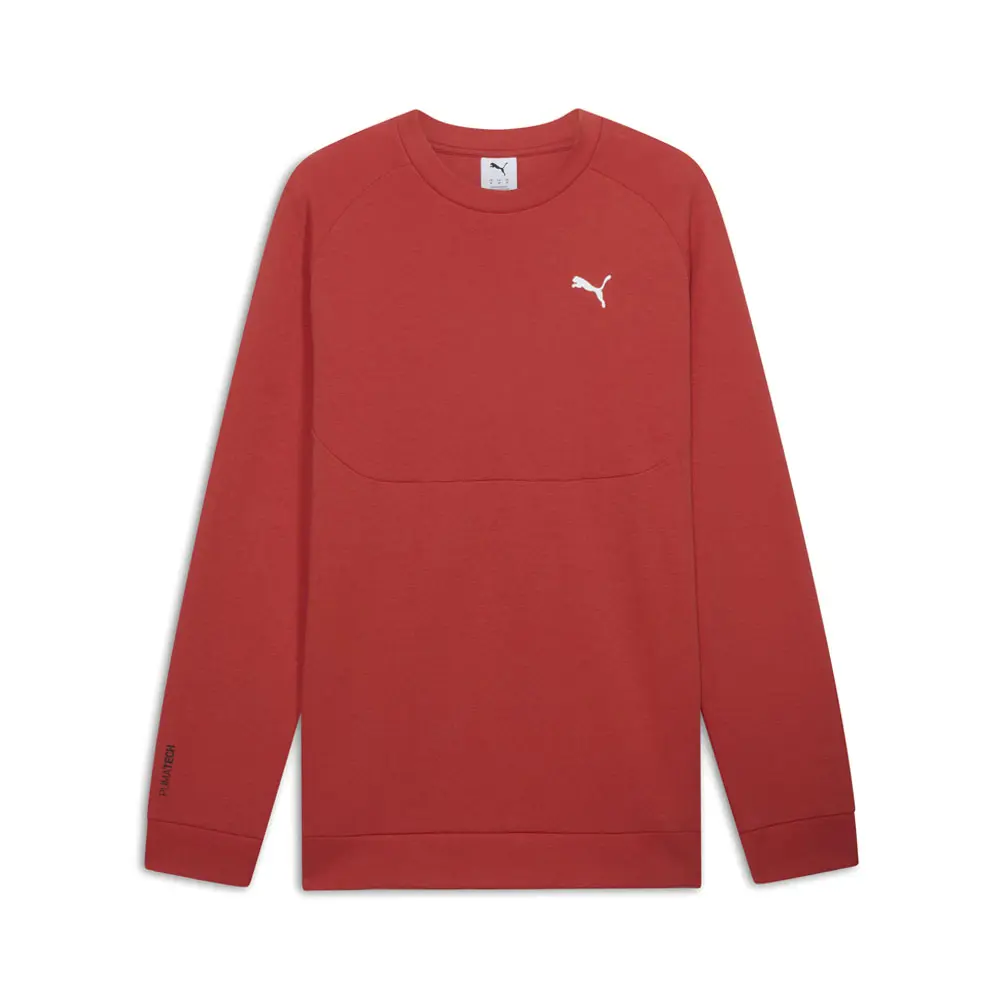 PUMA Mens Pumatech Crew Neck Sweatshirt Casual - Red