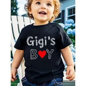 Gigi'S Boy Graphic T-Shirt - Cute Grandson Outfit - Soft Breathable Everyday Shirt - Loose Round Neck Kids Tee - All-Season Casual Kidswear - Ideal Birthday or Christmas, Gift For Grandson - Machine Washable Design, Fun Kids Style