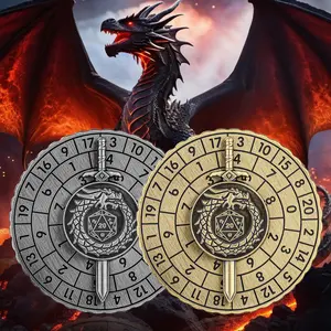 Dnd Dice Rotating Tray for Dnd Dice Set, 7-In-1 Dragon Metal Dungeons & Dragons Dice, Role Playing Board Game Accessories